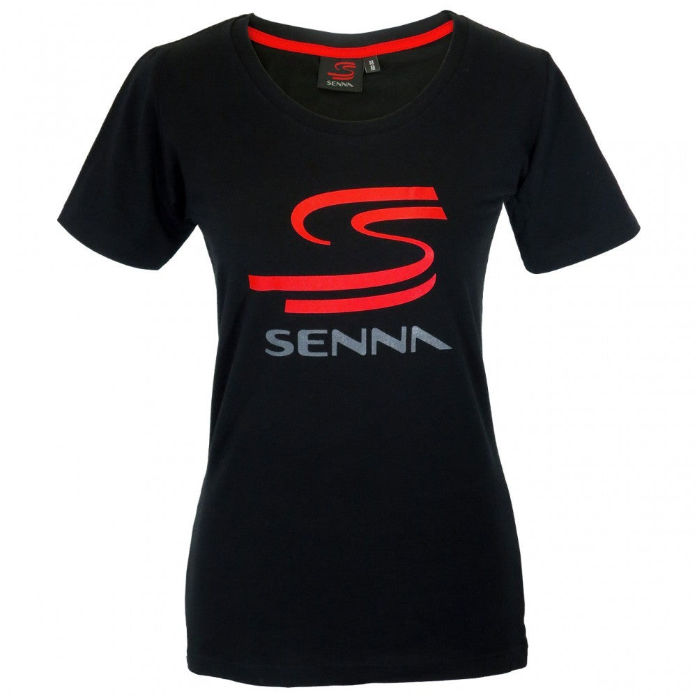 2015, Schwarz, Senna Round Neck Damen Double S T-shirt