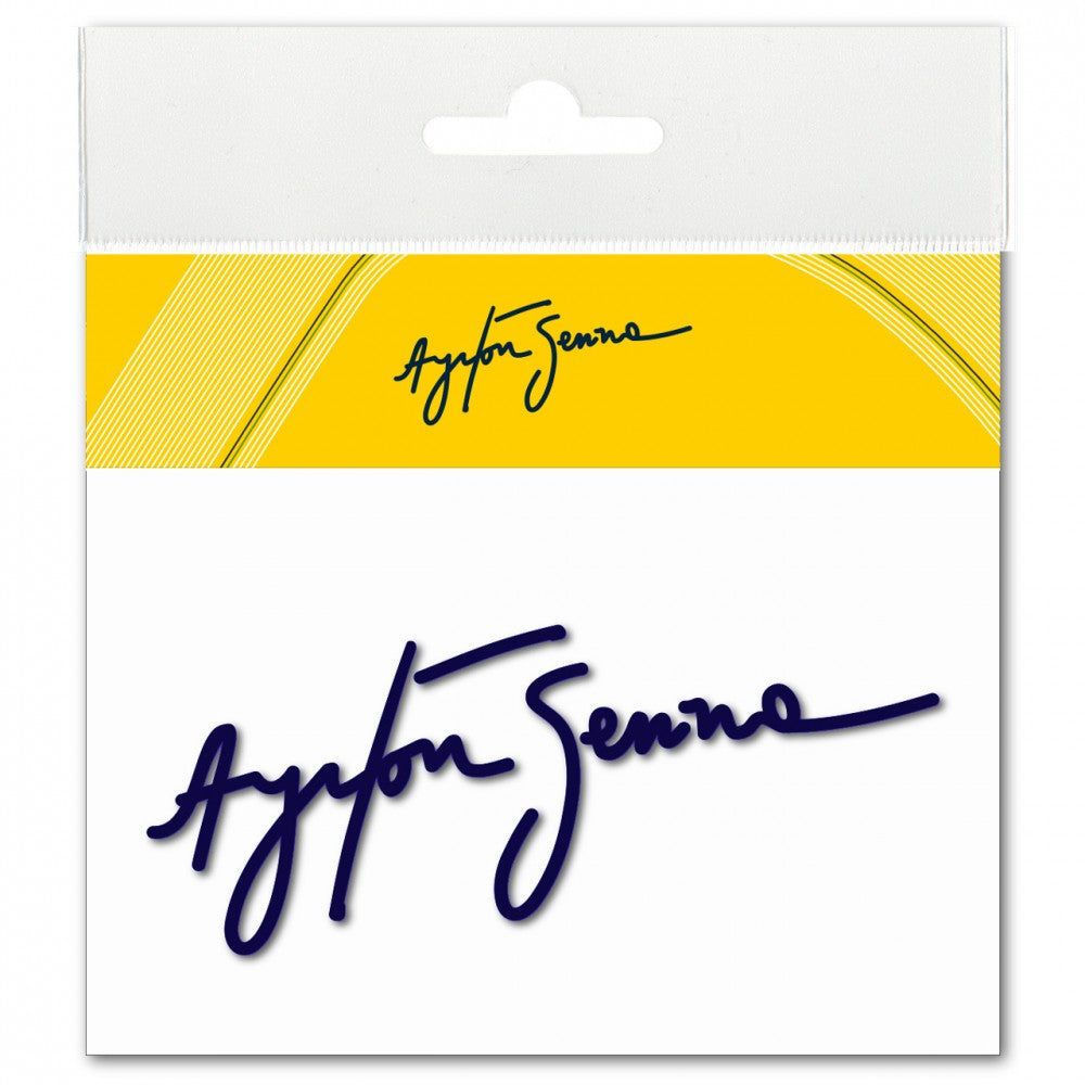 2015, Blau, Senna Signature Aufkleber
