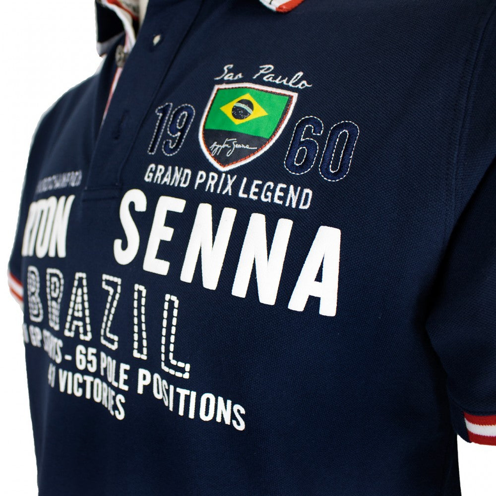 2016, Blau, Senna World Champion Polo Hemd