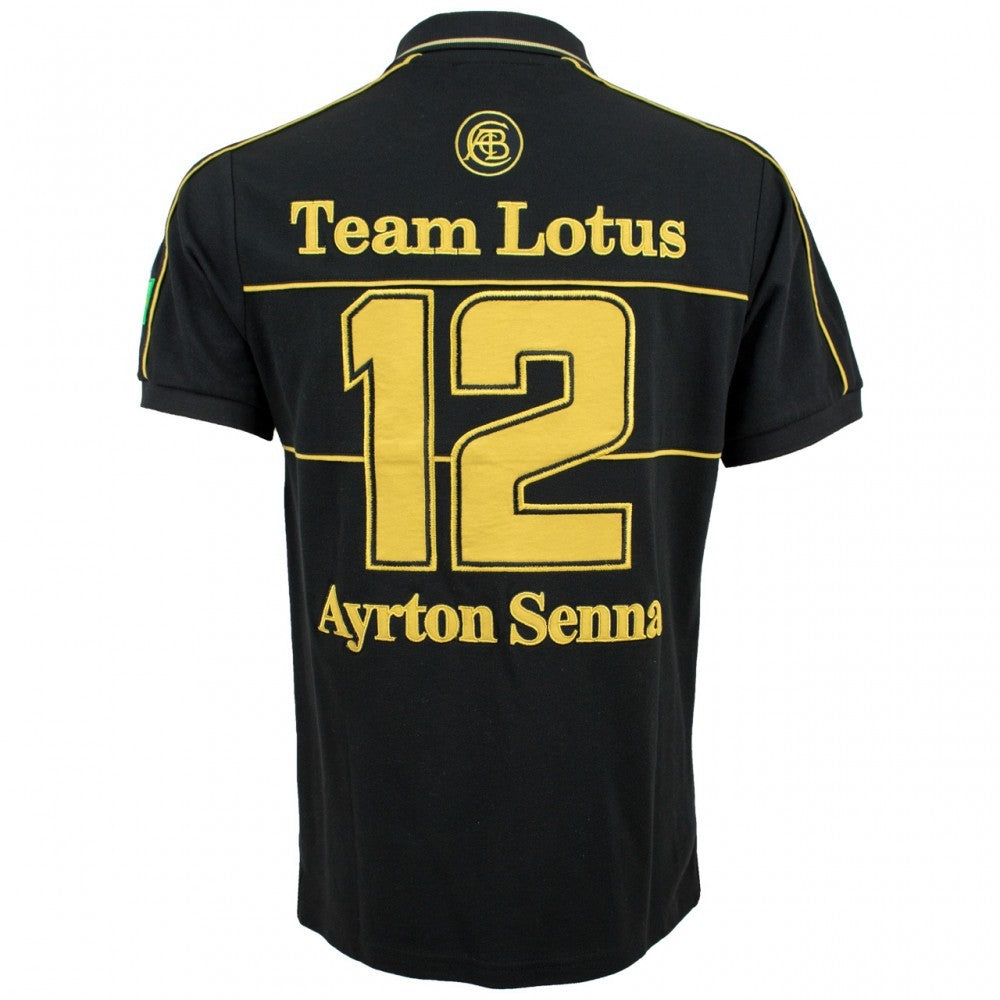 2016, Schwarz, Senna Team Lotus Polo Hemd