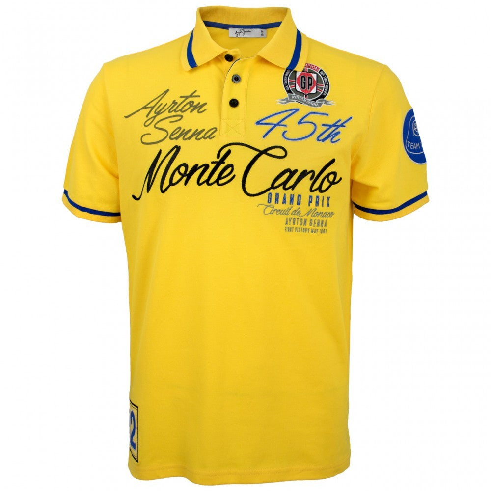 2016, Gelb, Senna Monaco Champion Polo Hemd