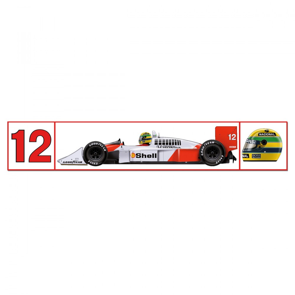 2018, Weiß, Senna McLaren 1988 Aufkleber