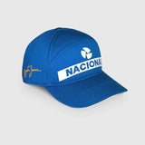 Ayrton Senna Kappe, Nacional, vintage, gewaschen, blau