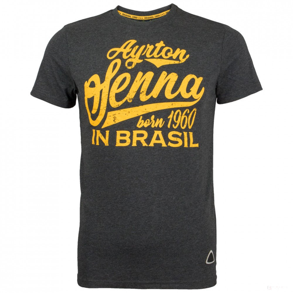 2018, Grau, Senna Round Neck Born in Rasil T-shirt