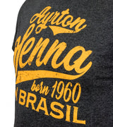 2018, Grau, Senna Round Neck Born in Rasil T-shirt