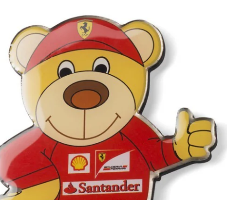 2016, Red, Ferrari Teddy Bear Fridge Magnet