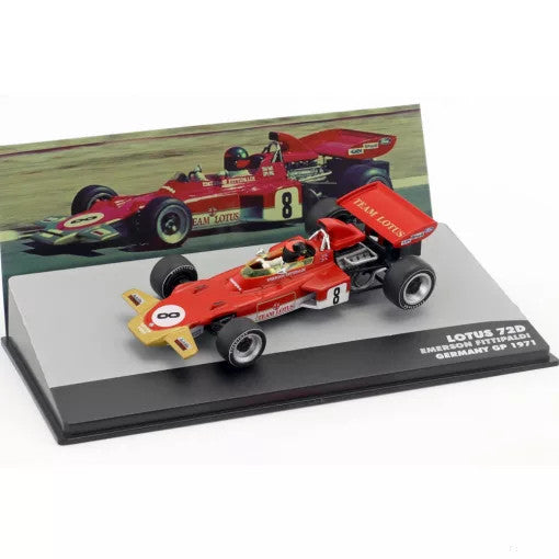 2019, Rot, 1:43, Emerson Fittipaldi Lotus 72D #8 German GP 1971 Modellauto - FansBRANDS®
