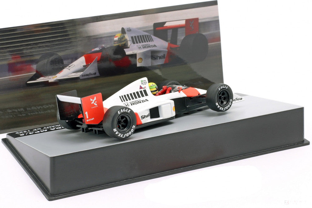 1993, Weiß, 1:43, Ayrton Senna McLaren MP4/5 #1 Germany GP 1989 Modellauto - FansBRANDS®