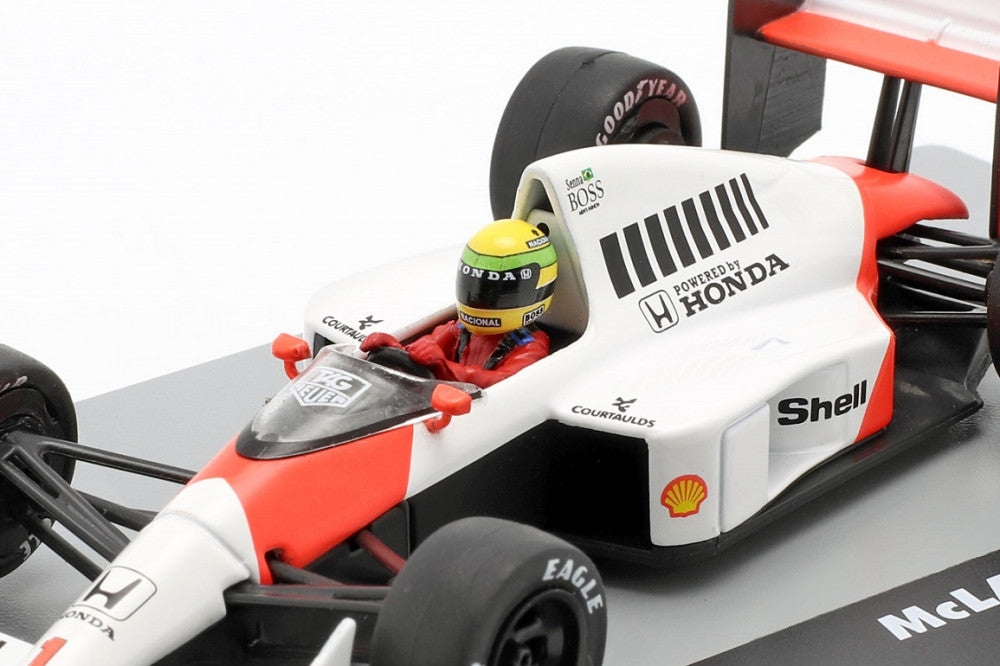 1993, Weiß, 1:43, Ayrton Senna McLaren MP4/5 #1 Germany GP 1989 Modellauto - FansBRANDS®