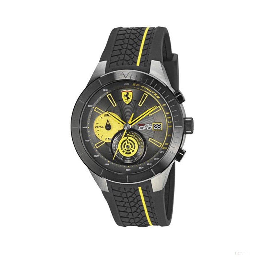 2019, Schwarz-Gelb, Ferrari Rotrev EVO Quartz Herrens Uhren