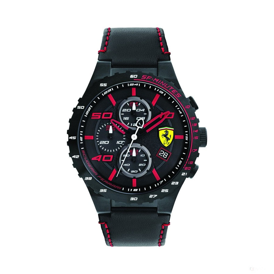 2019, Schwarz-Rot, Ferrari Special EVO Chrono  Herrens Uhren