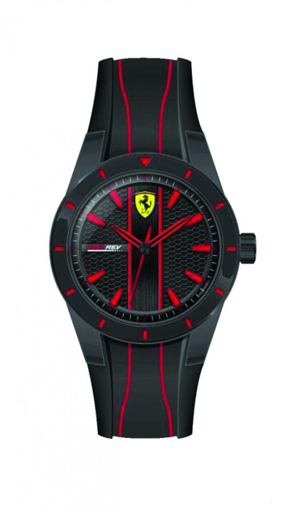 2019, Schwarz-Rot, Ferrari Rotrev Quartz Herrens Uhren - FansBRANDS®