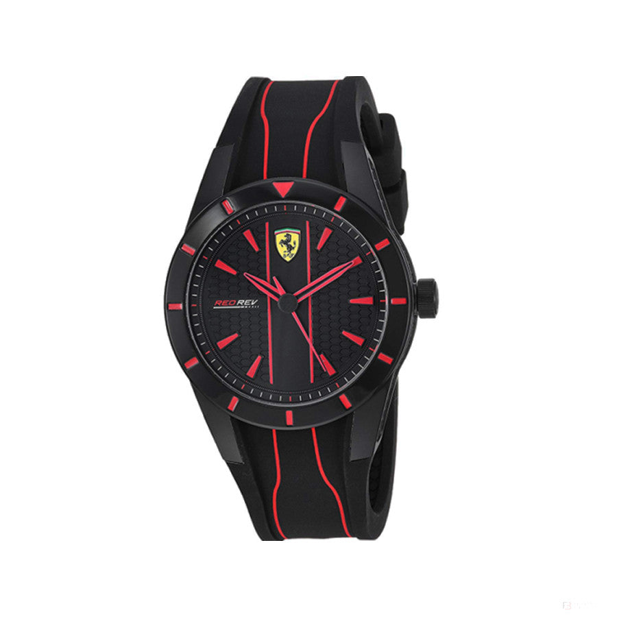 2019, Schwarz-Rot, Ferrari Rotrev Quartz Herrens Uhren