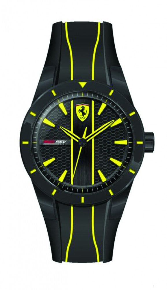 2019, Schwarz-Gelb, Ferrari Rotrev Quartz Herrens Uhren