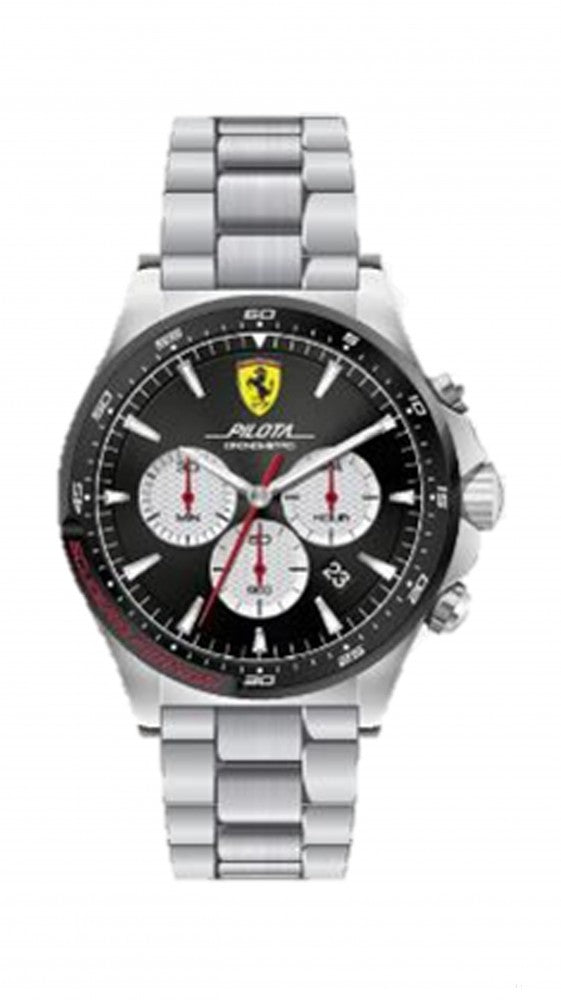 2019, Schwarz, Ferrari Pilota Chrono Herrens Uhren