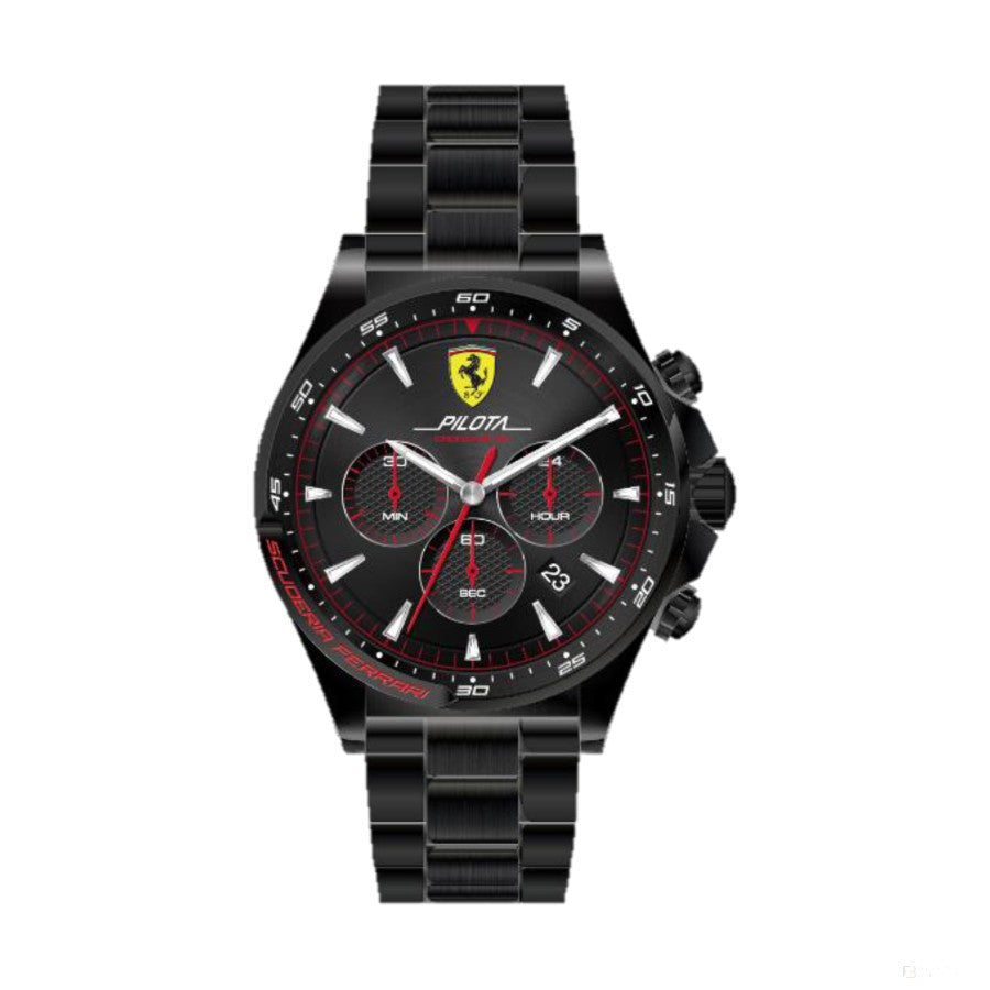 2019, Schwarz-Gold, Ferrari Pilota Chrono Herrens Uhren