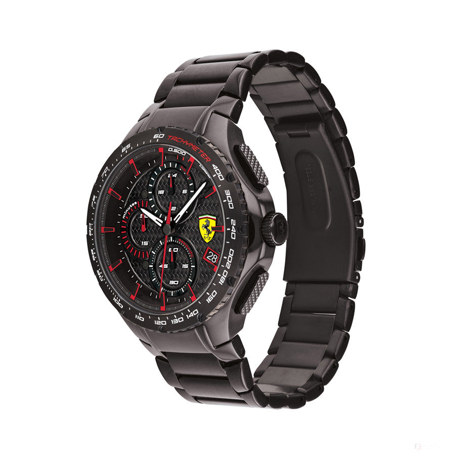 2020, Schwarz, Ferrari Pista Chronograph SS Herrens Uhren - FansBRANDS®