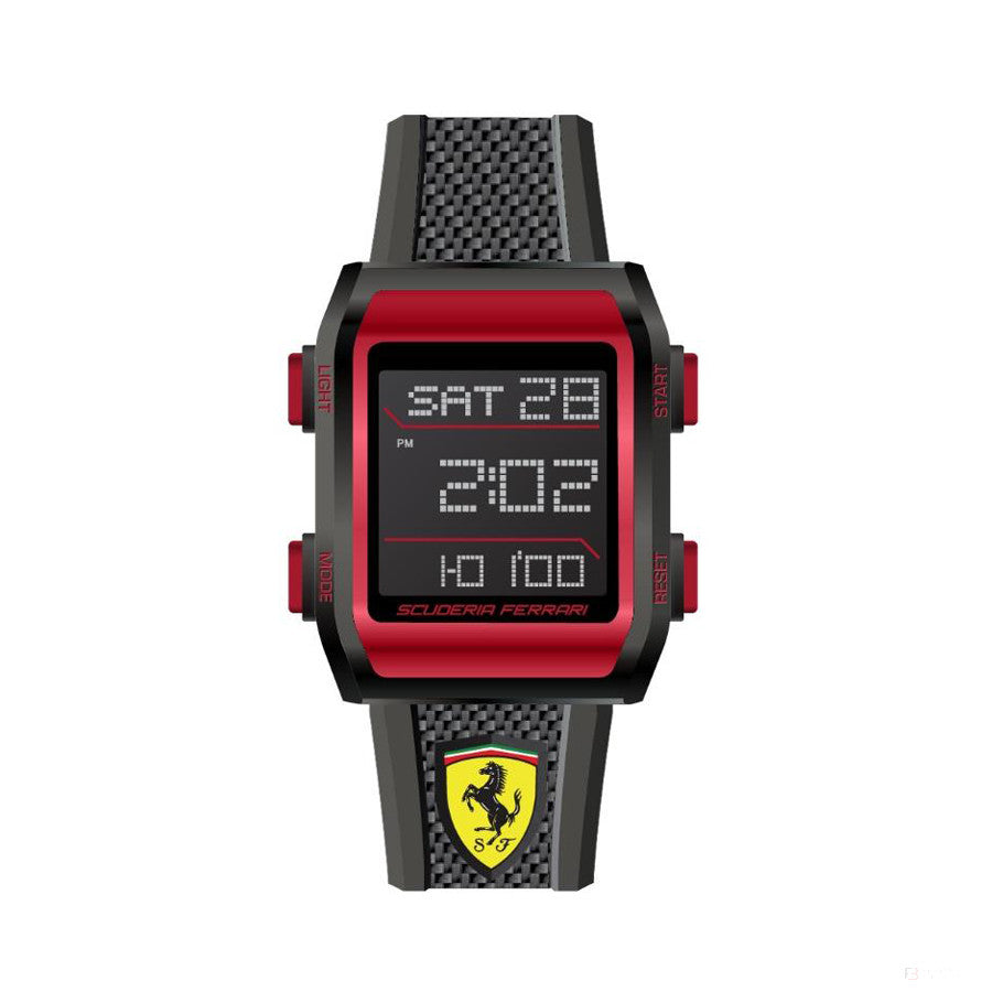 2021, Schwarz, Ferrari Downforce Carbon Mens Uhren