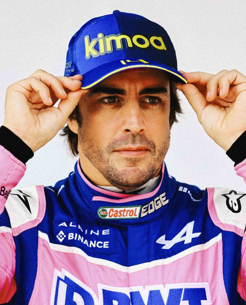 2022, Blau, Fernando Alonso Kimoa Spain GP, Alpine Baseballmütze - FansBRANDS®