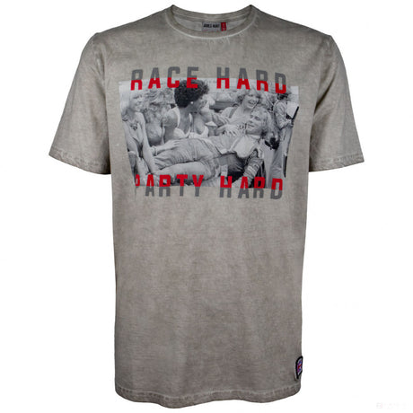 2020, Grau, James Hunt Race Hard Party Hard T-Shirt - FansBRANDS®