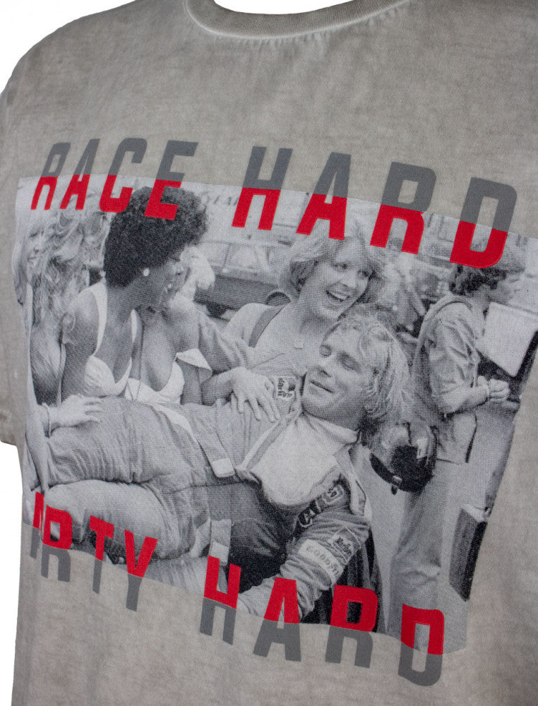 2020, Grau, James Hunt Race Hard Party Hard T-Shirt - FansBRANDS®