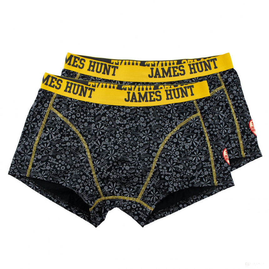 2021, Schwarz, James Hunt Seventies Boxershorts - Double Pack - FansBRANDS®
