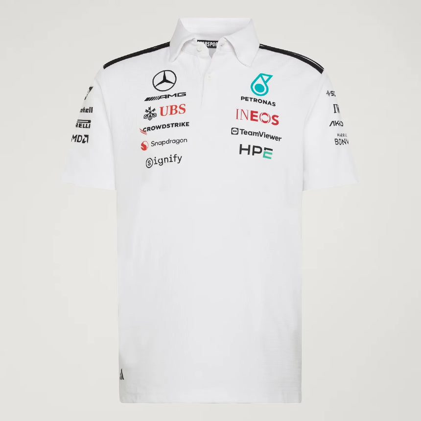 Mercedes Polo, Team, Engineers, Adidas, Weiß, 2026