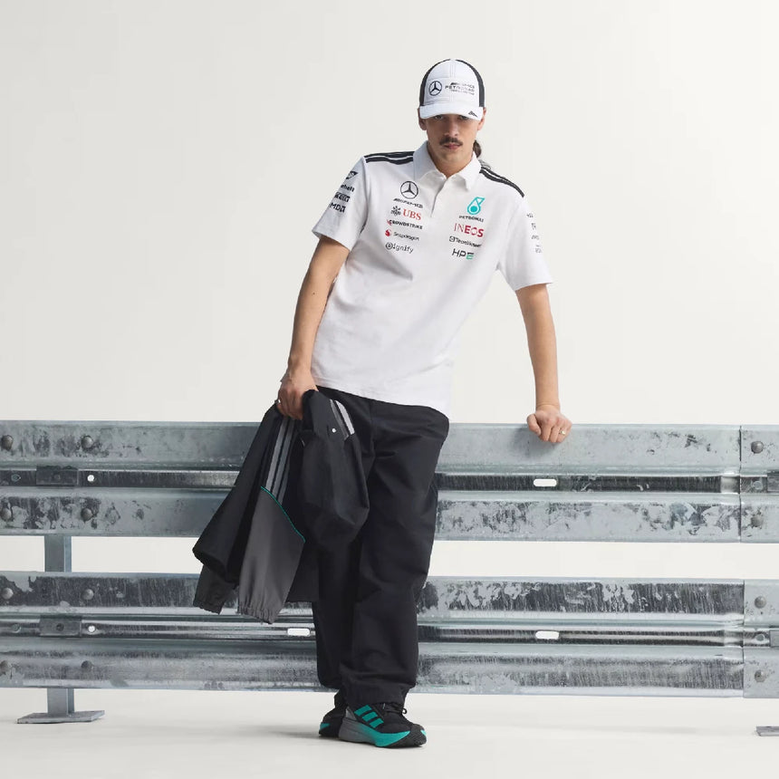 Mercedes Polo, Team, Engineers, Adidas, Weiß, 2026
