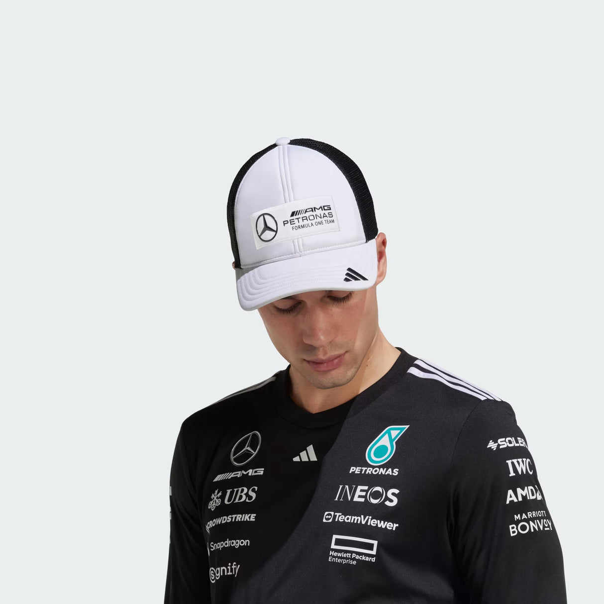 Mercedes Lkw-Mütze, langes Logo, weiß 🔥