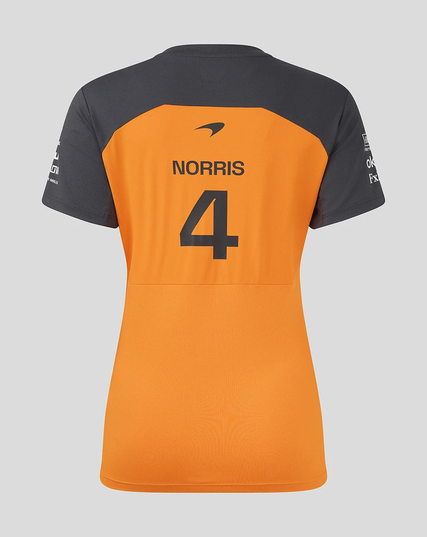 Camiseta de configuración del equipo McLaren F1, Lando Norris, para mujer 🔥