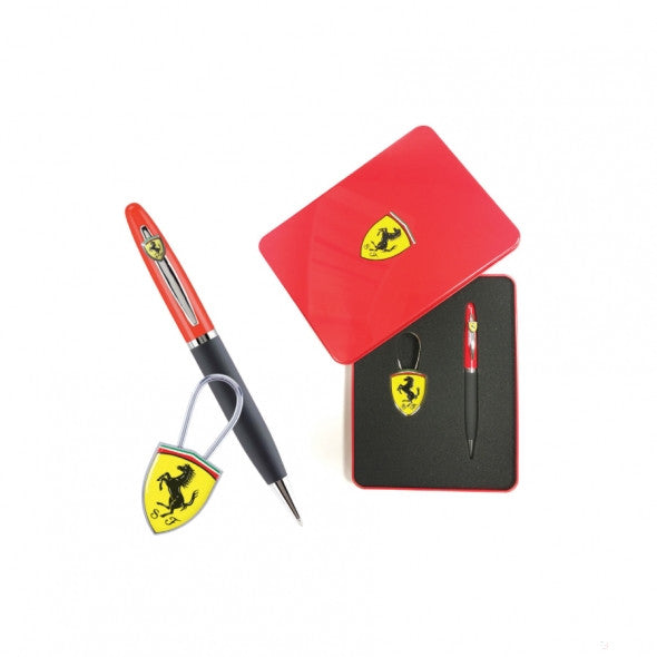 2020, Rot, Ferrari Maranello Stift + Schlüsselring