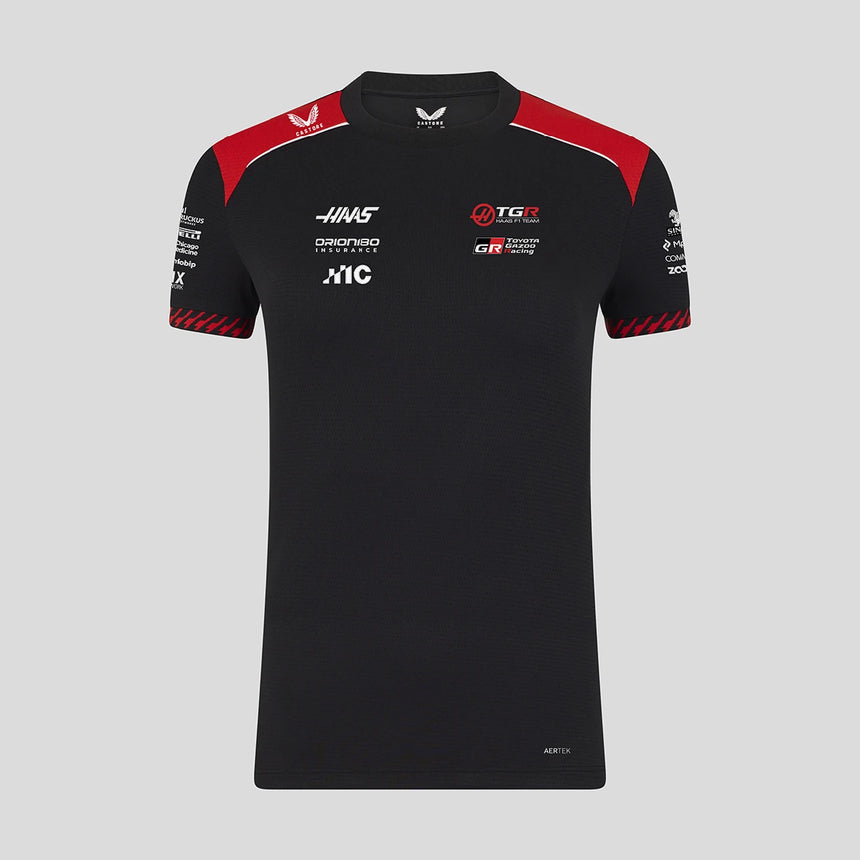 Haas F1 T-Shirt, Team, Damen, Schwarz, 2026