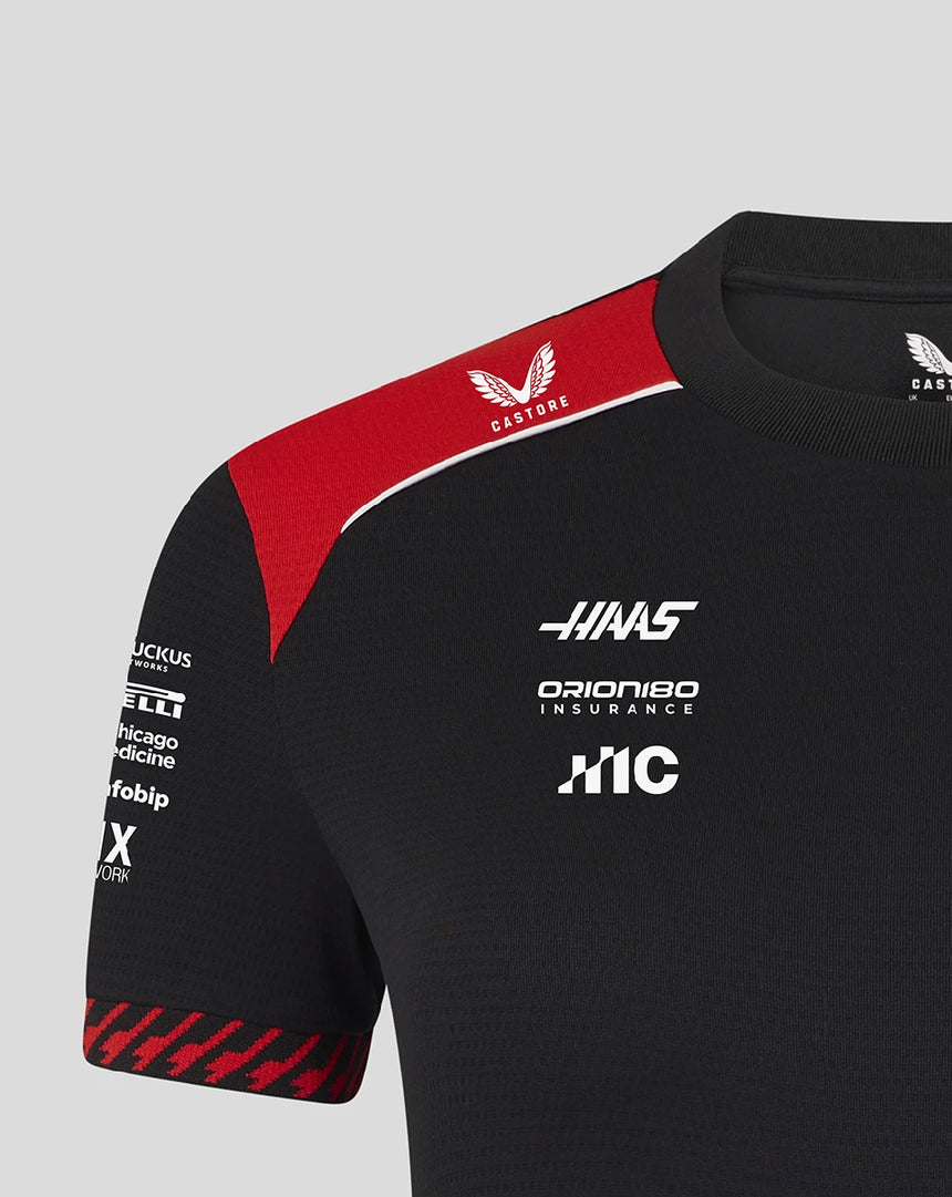 Haas F1 T-Shirt, Team, Damen, Schwarz, 2026