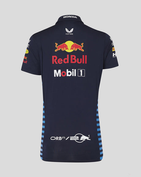 Red Bull polo-shirt, Castore, team, damen, blau, 2024
