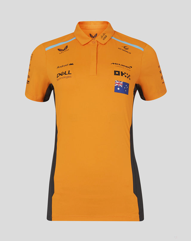 McLaren polo-shirt, Castore, Oscar Piastri, damen, orange - FansBRANDS®