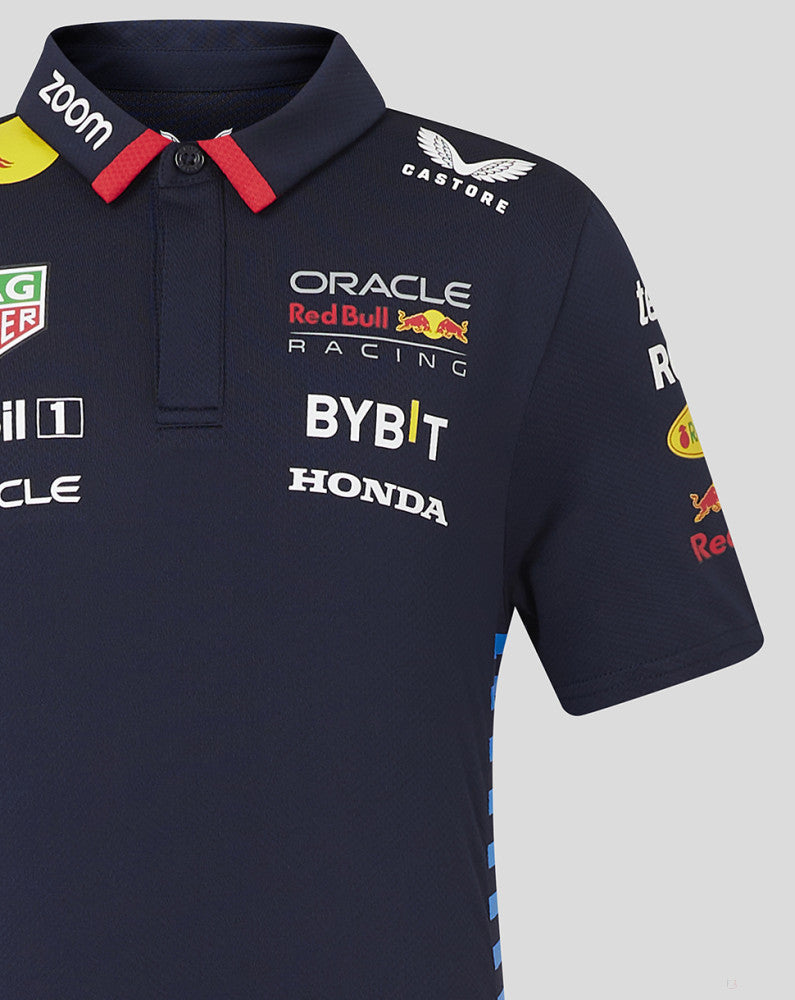 Red Bull polo-shirt, Castore, team, kinder, blau, 2024 - FansBRANDS®