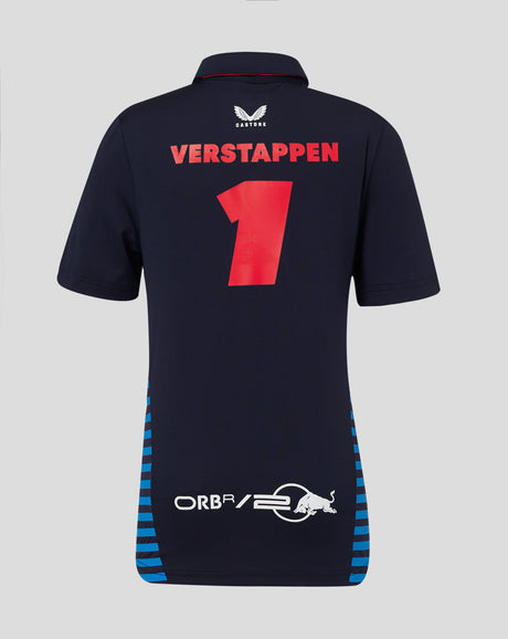 Red Bull polo-shirt, Castore, Max Verstappen, kinder, blau