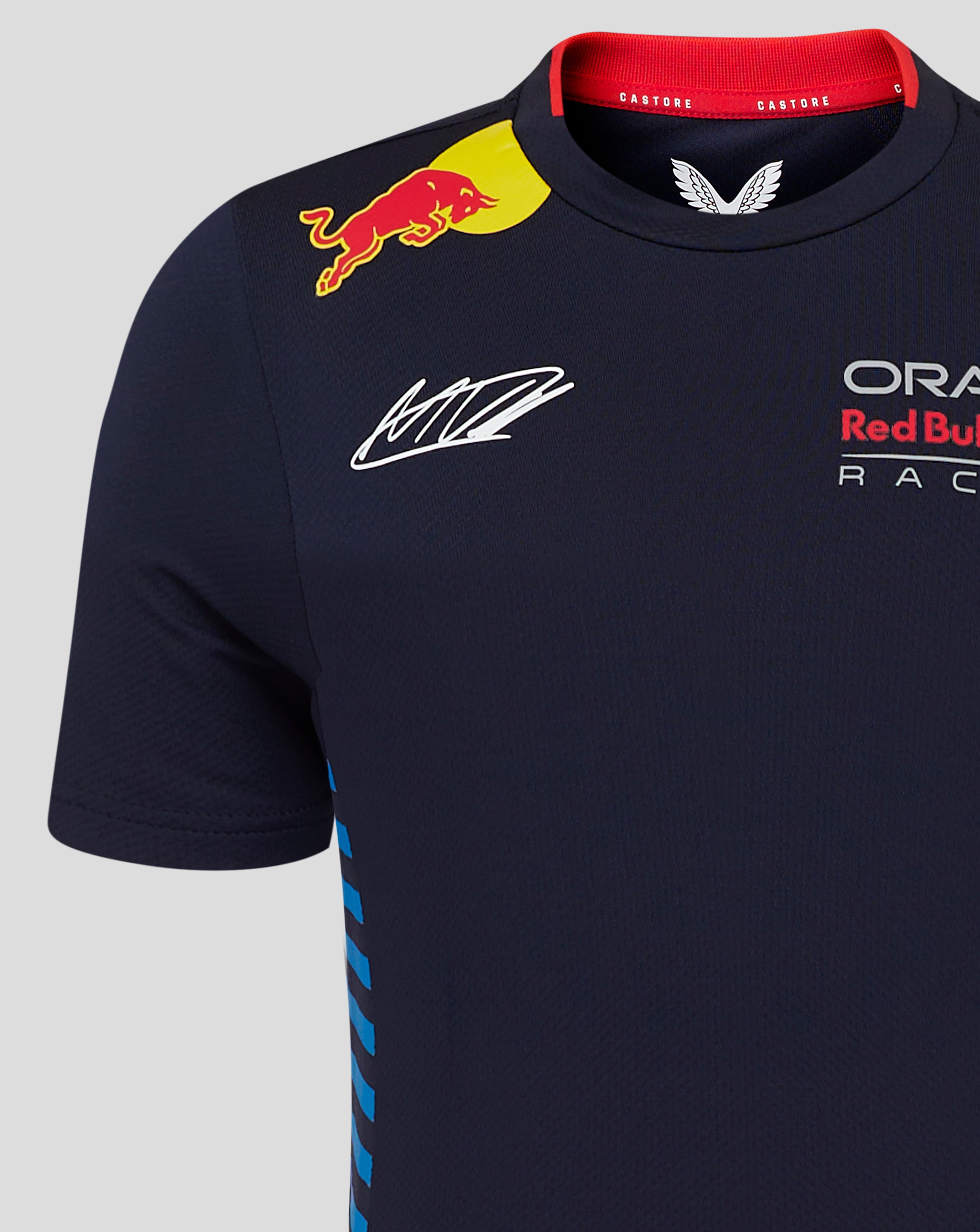 Red Bull t shirt Castore Max Verstappen kinder blau