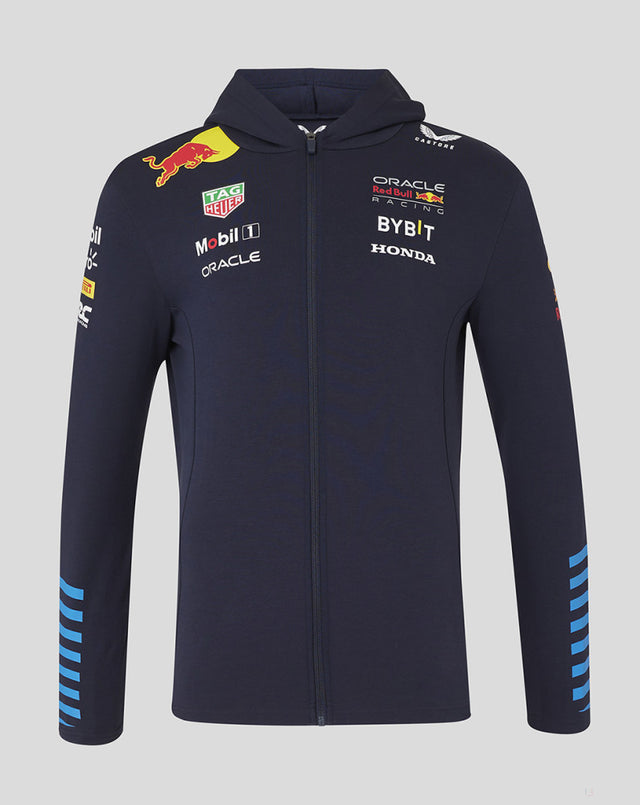 Red Bull pullover, Castore, team, mit reißverschluss, blau, 2024 - FansBRANDS®