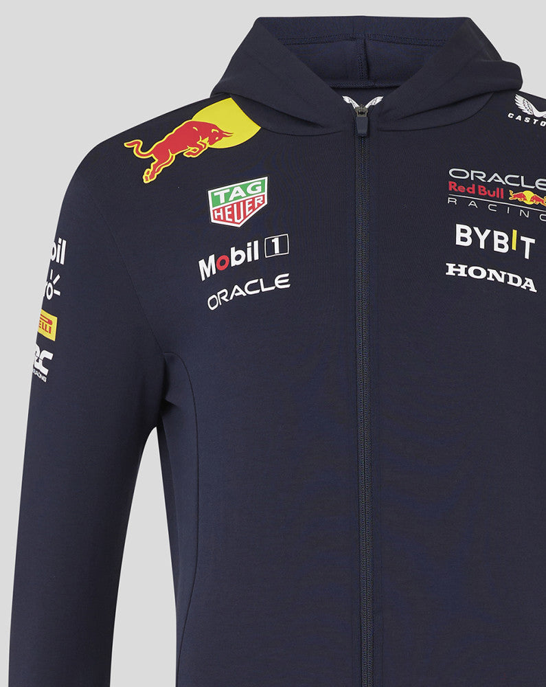 Red Bull pullover, Castore, team, mit reißverschluss, blau, 2024 - FansBRANDS®