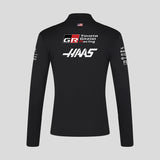 Haas F1 Sweatshirt, Quarter Zip, Team, Schwarz