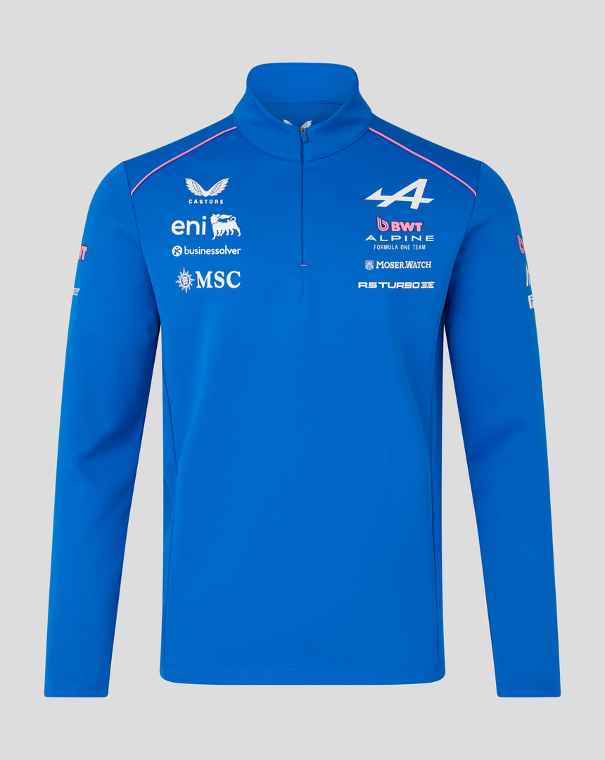 Alpine Sweatshirt, Team, Quarter-Zip, Blau