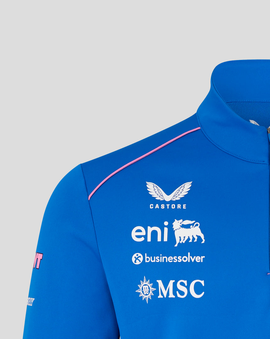 Alpine Sweatshirt, Team, Quarter-Zip, Blau