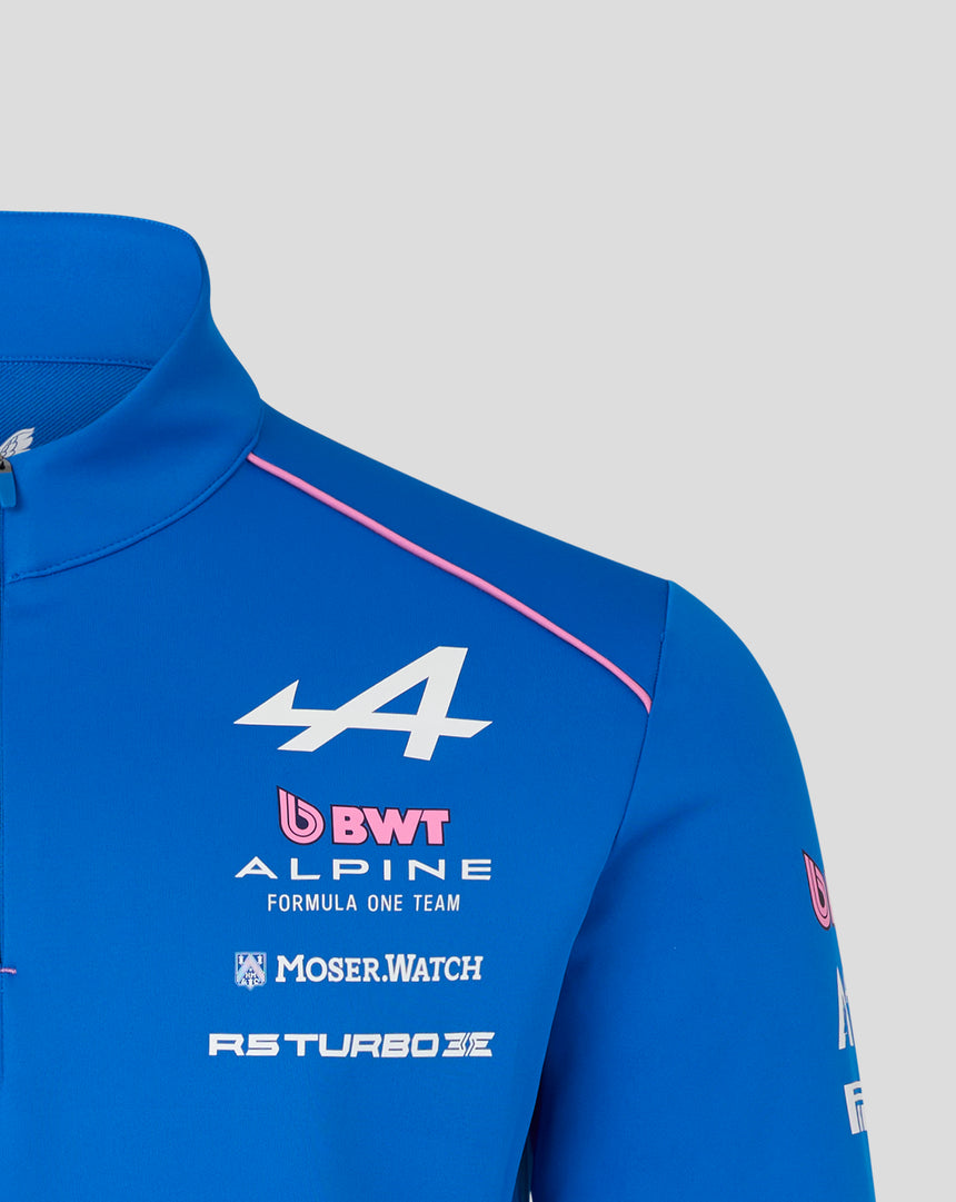 Alpine Sweatshirt, Team, Quarter-Zip, Blau