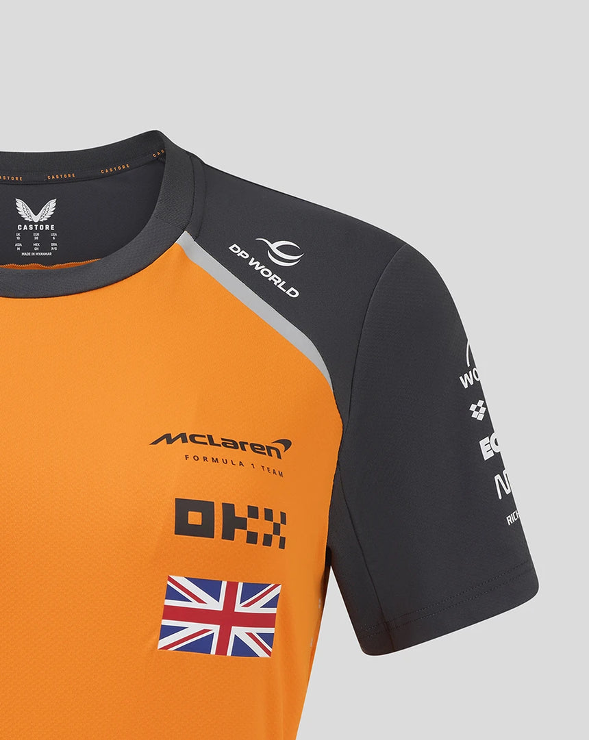 Camiseta de configuración del equipo McLaren F1, Lando Norris, para mujer 🔥