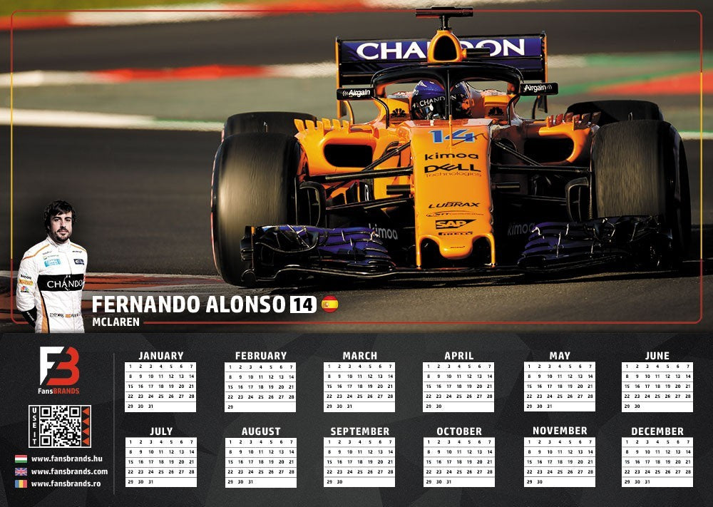 Fernando Alonso race calendar