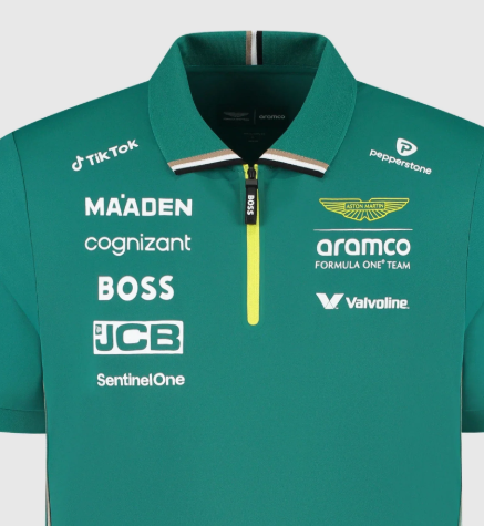 Aston Martin AMF1, Team, Poloshirt, Grün 🔥