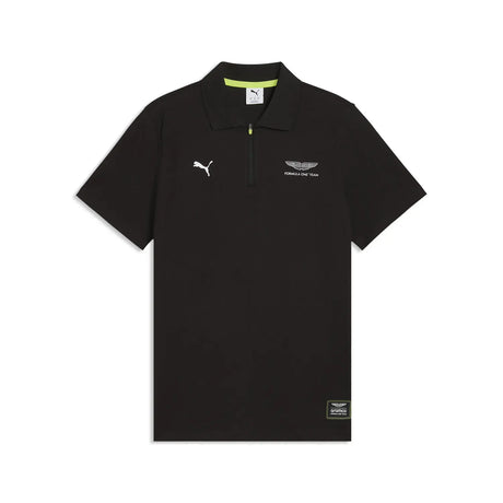 Aston Martin Polo, Jaquard, Regular Fit, Puma, Schwarz