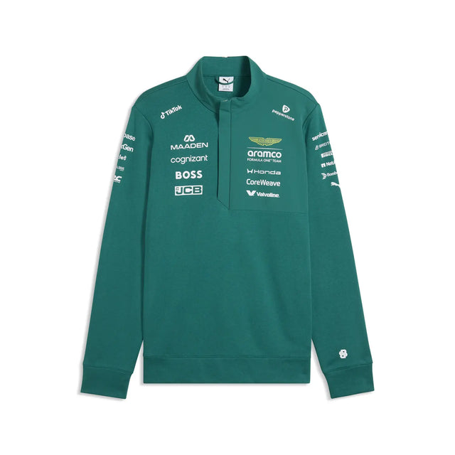 Aston Martin Sweatshirt, HZ, Team, Puma, Grün, 2026