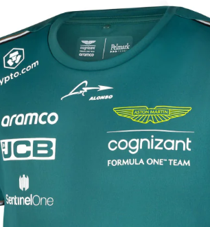 Aston Martin t-shirt, Fernando Alonso, kids, green, 2023
